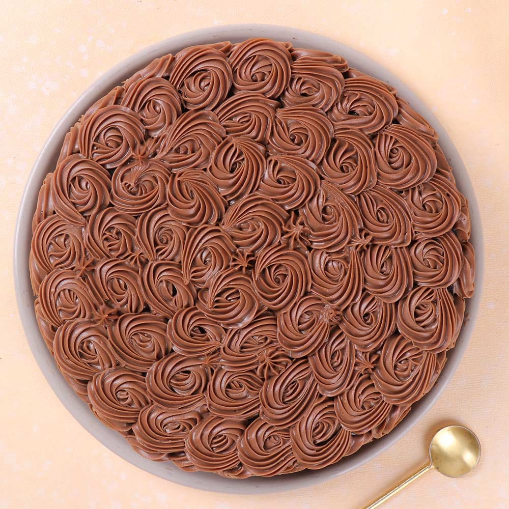 Top View Of Choco Swirl Cake Online 
