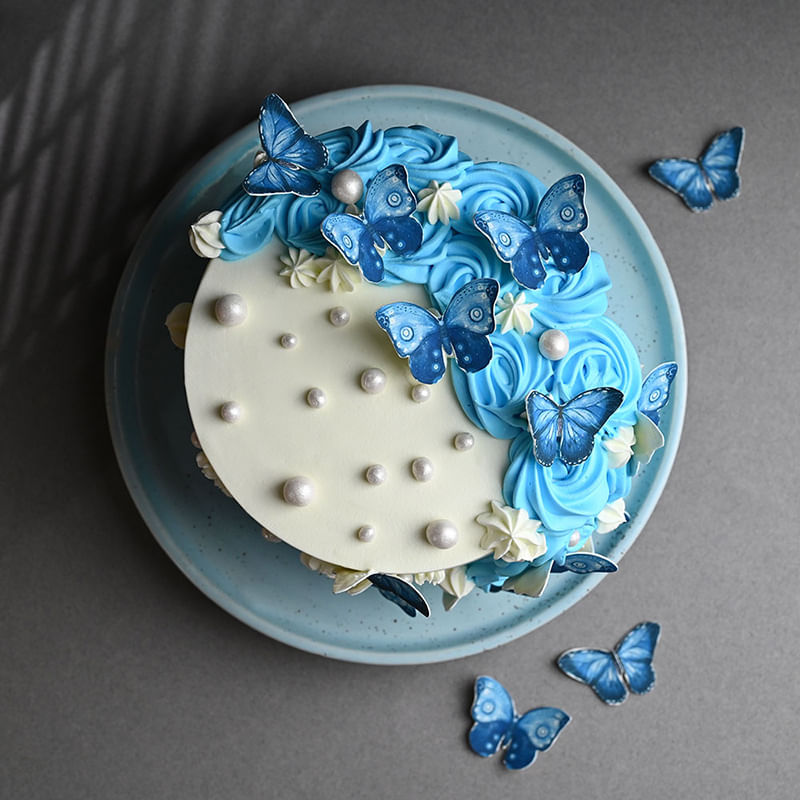 Top View of Butterfly Cake