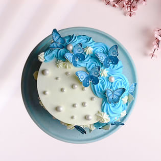 Top View of Butterfly Cake