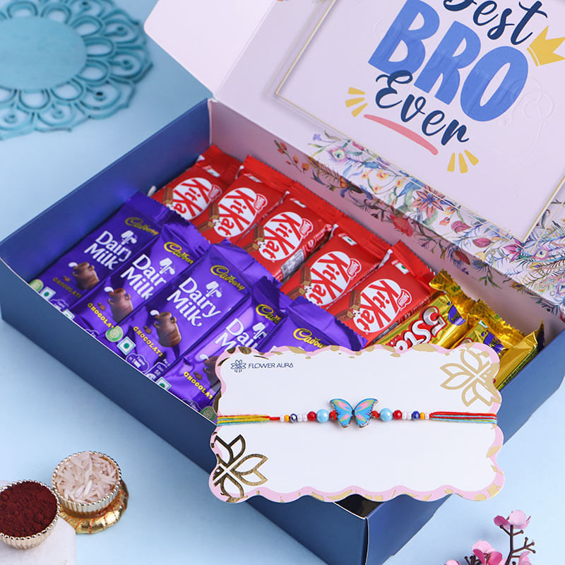 Butterfly Kids Rakhi With Chocolate Gift Box