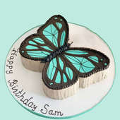 Butterfly Shaped Birthday Cake