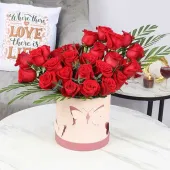 Butterfly Box Of Red Roses