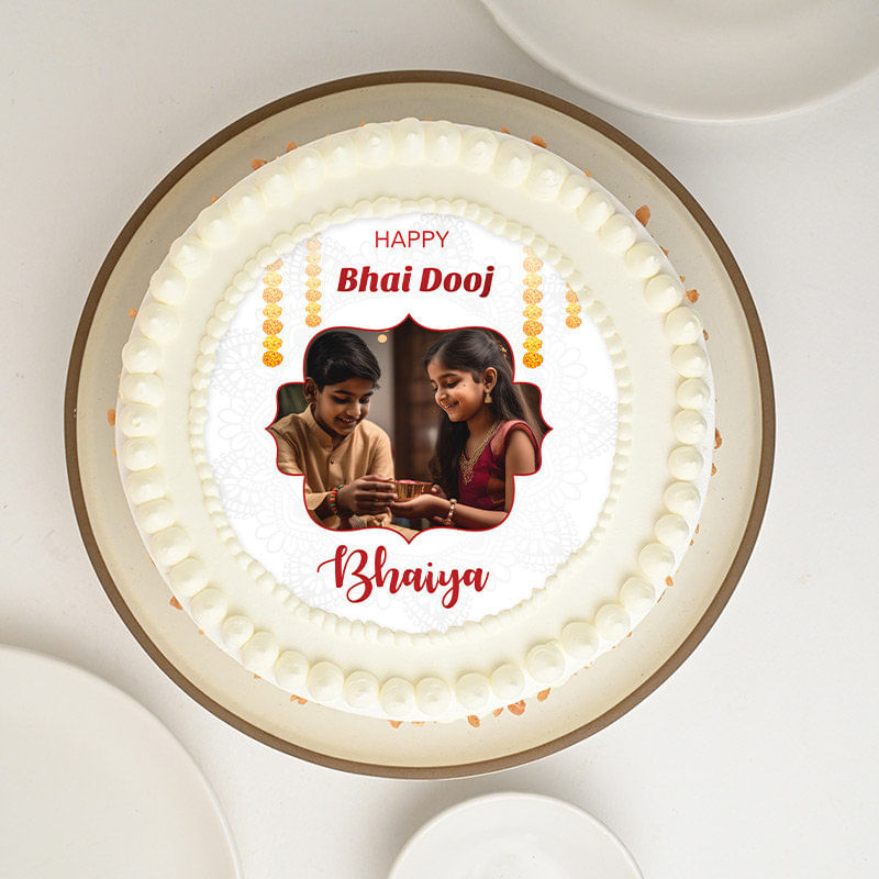 Butterscotch Bhai Dooj Cake