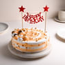 Butterscotch Cake With Birthday Topper 