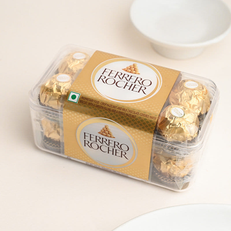 Butterscotch Cake With Ferrero Rocher