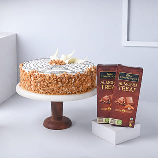 Butterscotch Cake With Temptation Treats