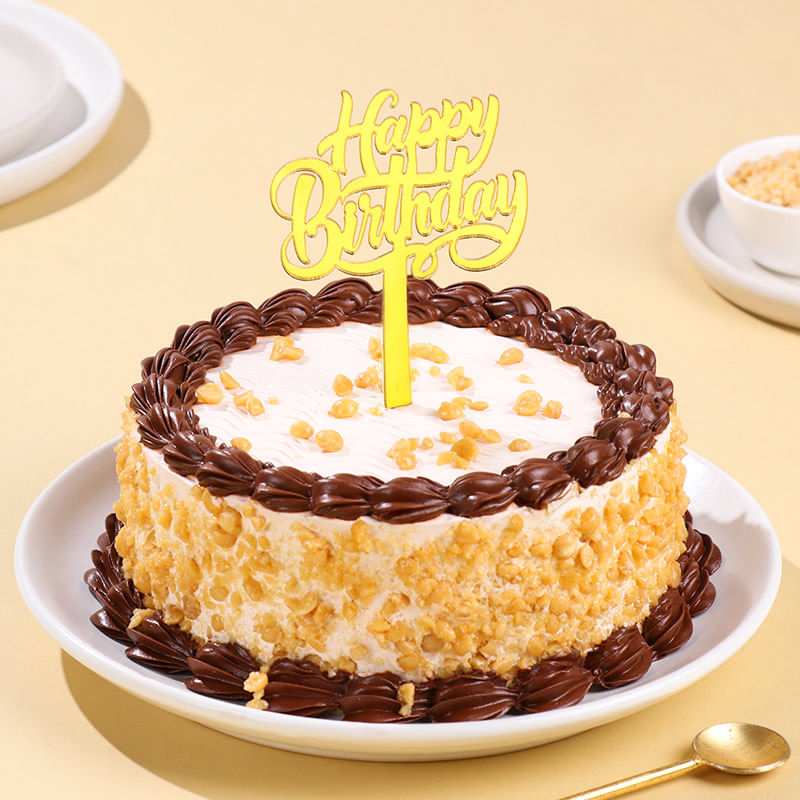Butterscotch Crunch Birthday Cake
