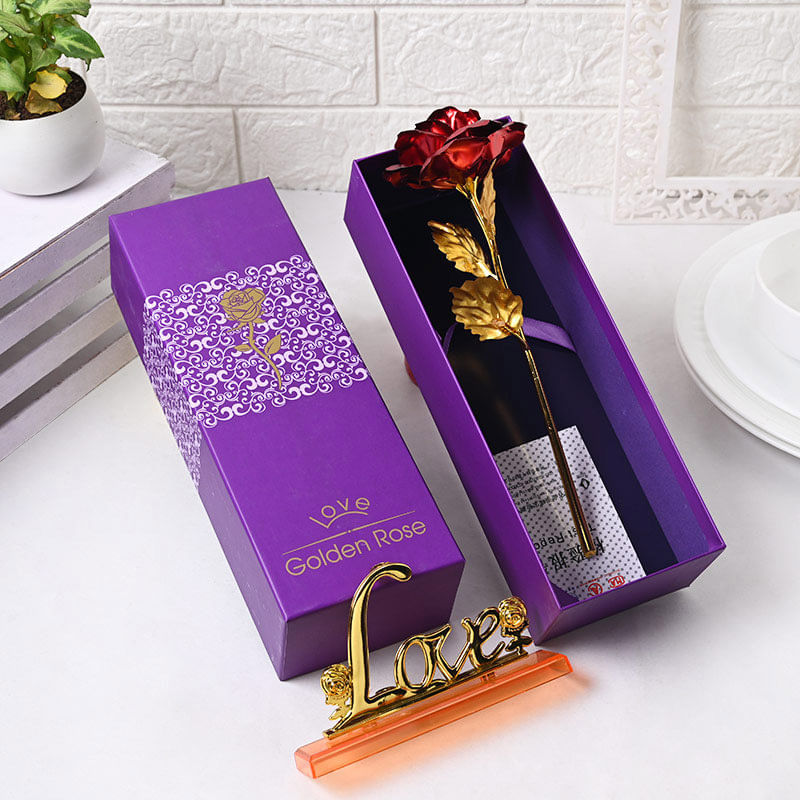 Buy Gold Plated Rose for Valentine