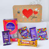 Quirky Love You Card With Chocolates