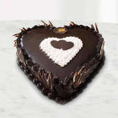 Order Chocolate Truffle 1kg heart shaped Cake online Pune