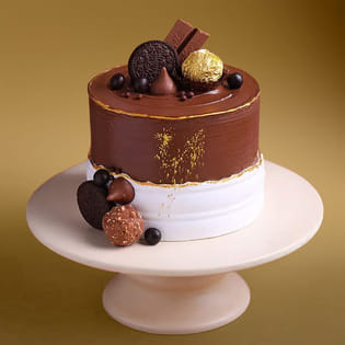 Assorted Toppings Milk Chocolate Cake