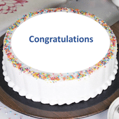Congratulations Vanilla Cake