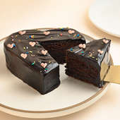 Choco Truffle Heart Shape Anniversary Cake - Buy Online