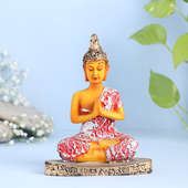Calm Aura Red Buddha Figurine