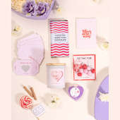 Lilac Valentines Hamper gift items