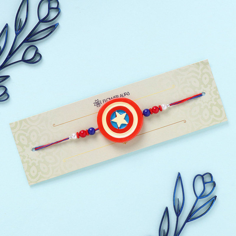 Captain America Heroic Rakhi for Kids