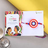 Captain America Rakhi with Rakhi Card
