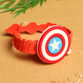 Side View of Captain America Rakhi for Kids