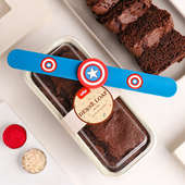 Captain America Rakhi with Dry Cake (Rakhi for Kids)