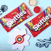 Buy Captain America Rakhi With Indulgent Chocolates