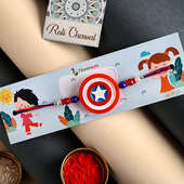 Order Cartoon for Kids in USA - Captain America Shield Rakhi