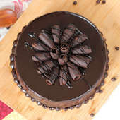 Captivating Choco -Truffle Cake with Top View