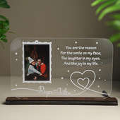 Captivating Quotation Couple Acrylic Led Table Top