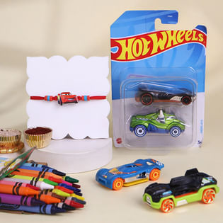 Car Rakhi With Hot Wheels N Crayons