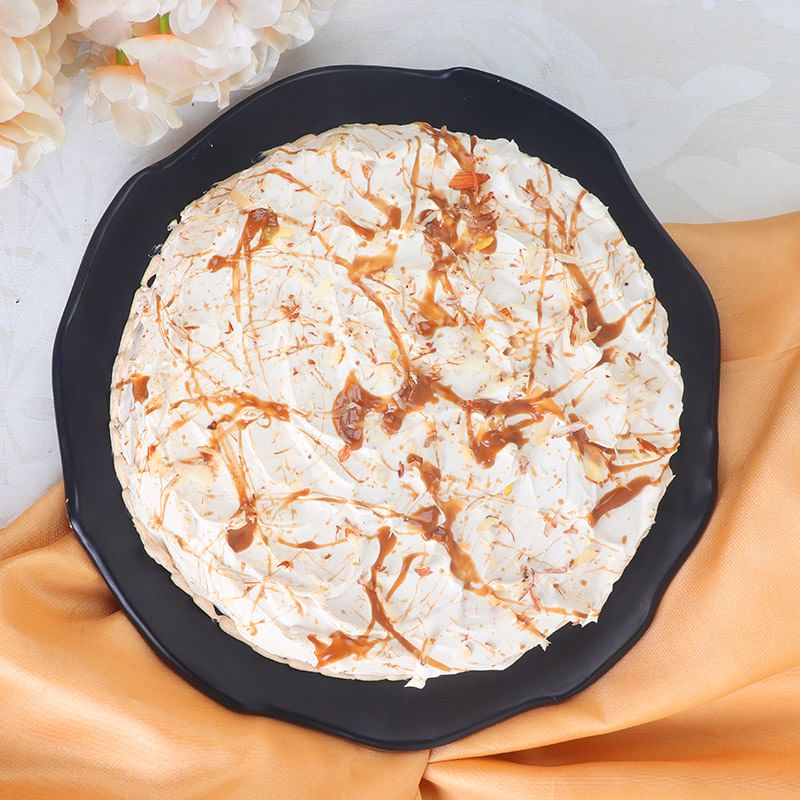 Top view of Caramel Birthday Cake