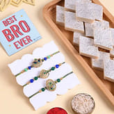 Buy Rakhi with Sweets Combo for USA Delivery 