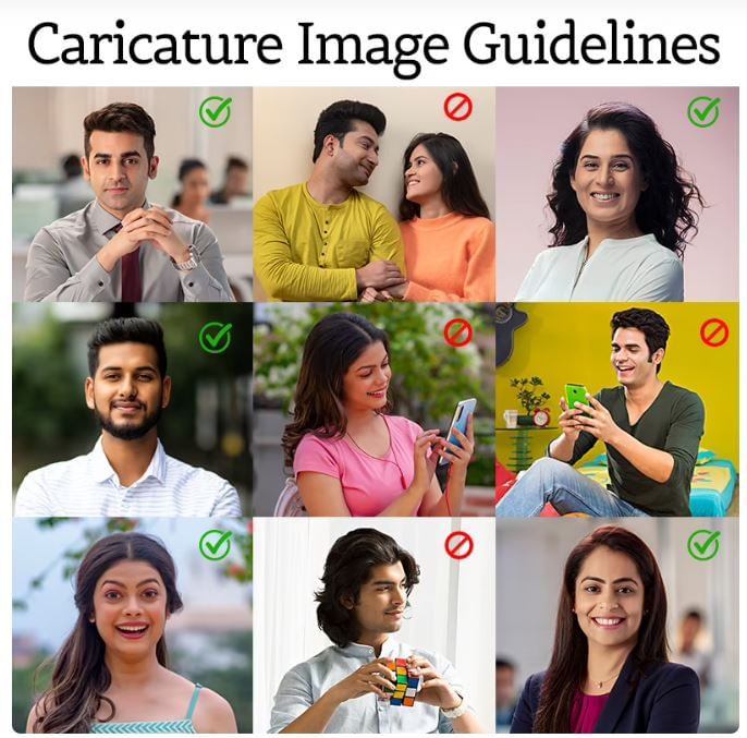 Personalised Caricature Image Guidelines