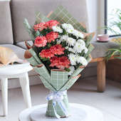 Buy Carnation and Daisy bouquet Online in India