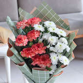 Shop Carnation and Daisy bouquet - Full bouquet View