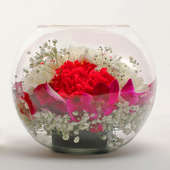 Carnation White Flower Bowl