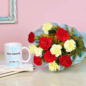 Carnations and Mug Combo