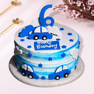 Cars N Clouds Theme Cake for Birthday