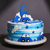 Cars N Clouds Theme Cake