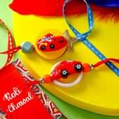 Cartoon Cars Rakhi & Cookie Combo - Send Rakhi to USA