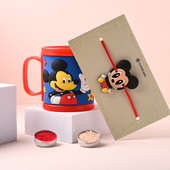 Plastic Mug with Mickey Mouse Rakhi (Kids Rakhi)