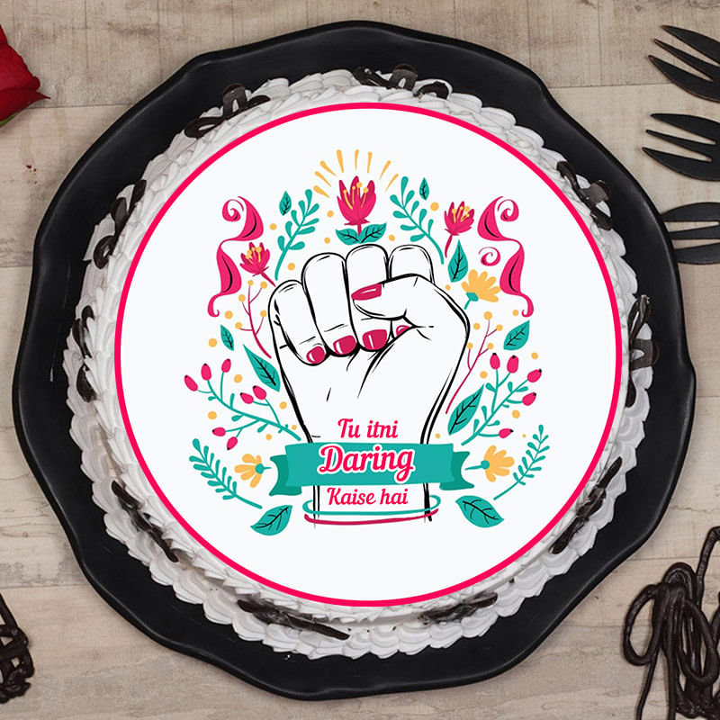 Celebrating Naari poster cake for Women's Day