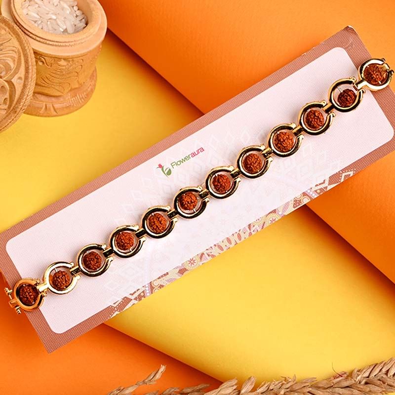 Send Celestial Rudraksh Rakhi Online - Designer Rakhi