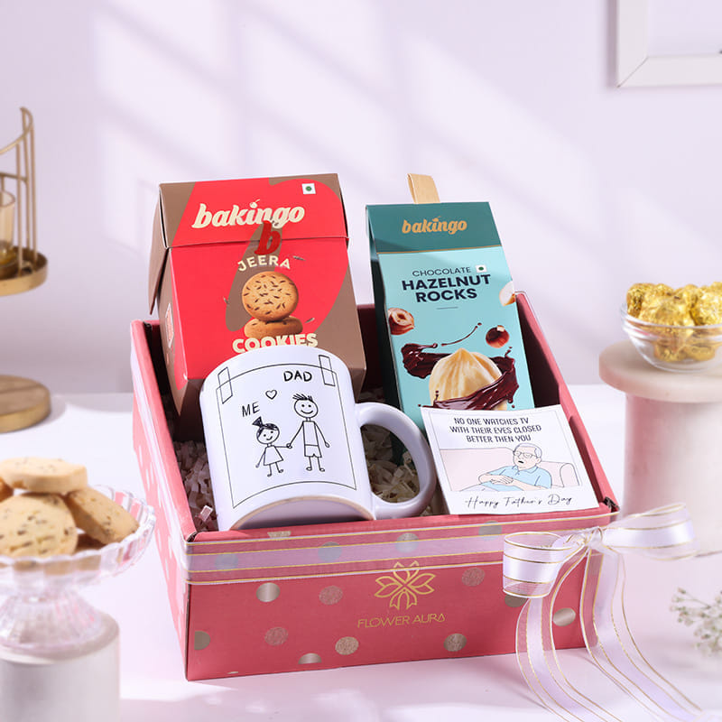 Ceramic Mug N Munchies Fathers Day Hamper