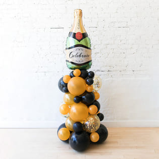 Champagne N Sparkles New Year Balloon Arrangement