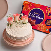 Charming Floral Cake With Cadbury Celebrations