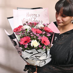 Charming Gerbera Carnation Bouquet