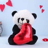 Charming Heart Panda Plush