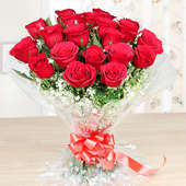 25 Red roses bunch - 1st gift of Charming Lucky Love