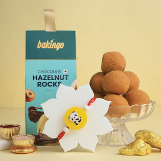 Charming Panda Rakhi With Sweet Treats