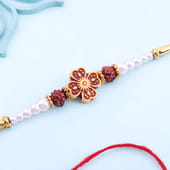 Charming Red Floral Rakhi