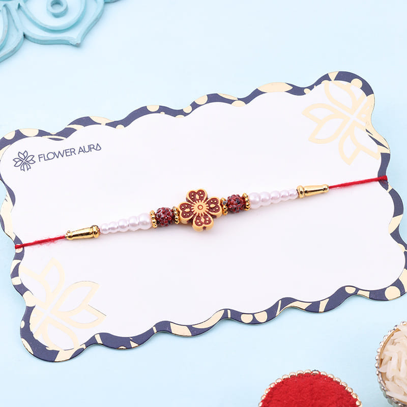 Charming Red Floral Rakhi